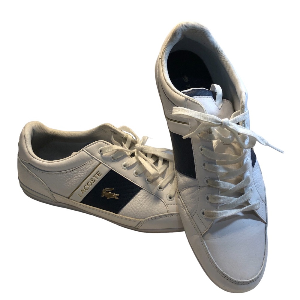 Lacoste Chaymon Sneaker Size 11 Men’s White/Navy/Gold